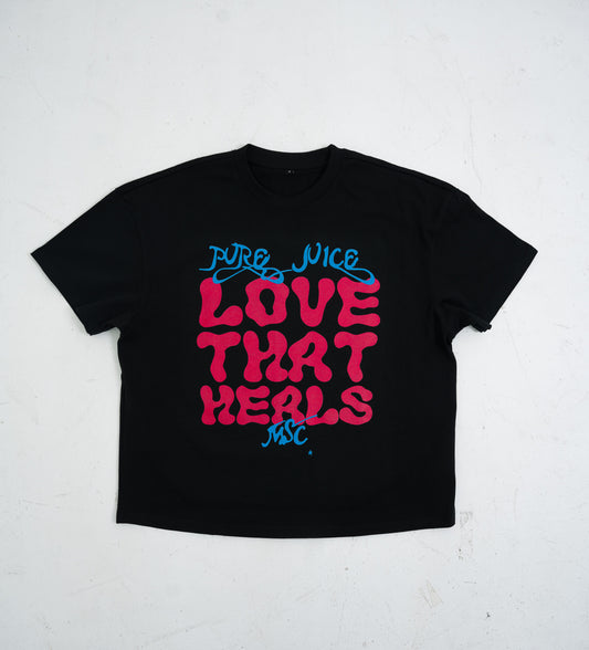 Love That Heals 2 Tee - Black/Pink