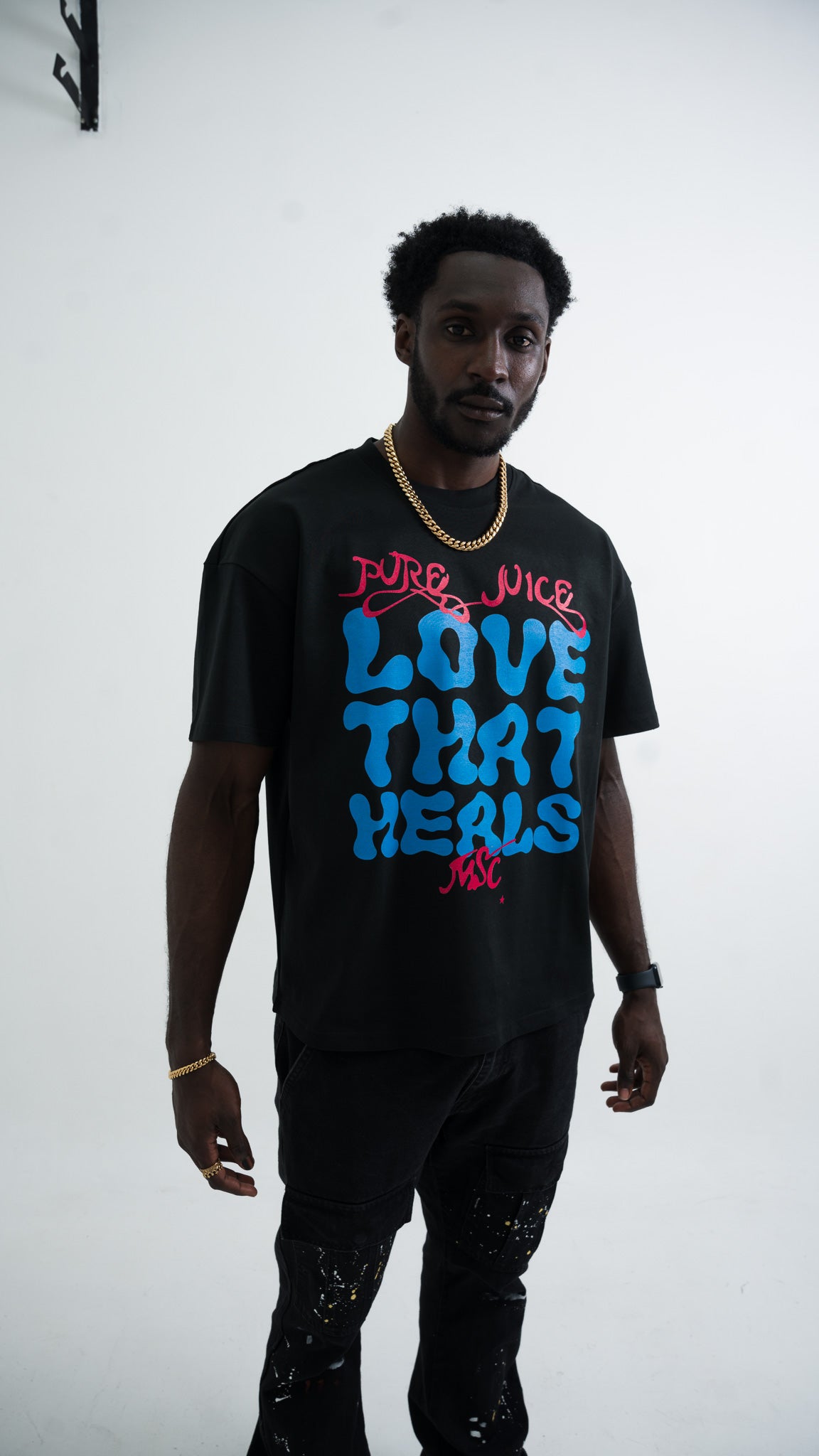 Love That Heals 2 Tee - Black/Blue