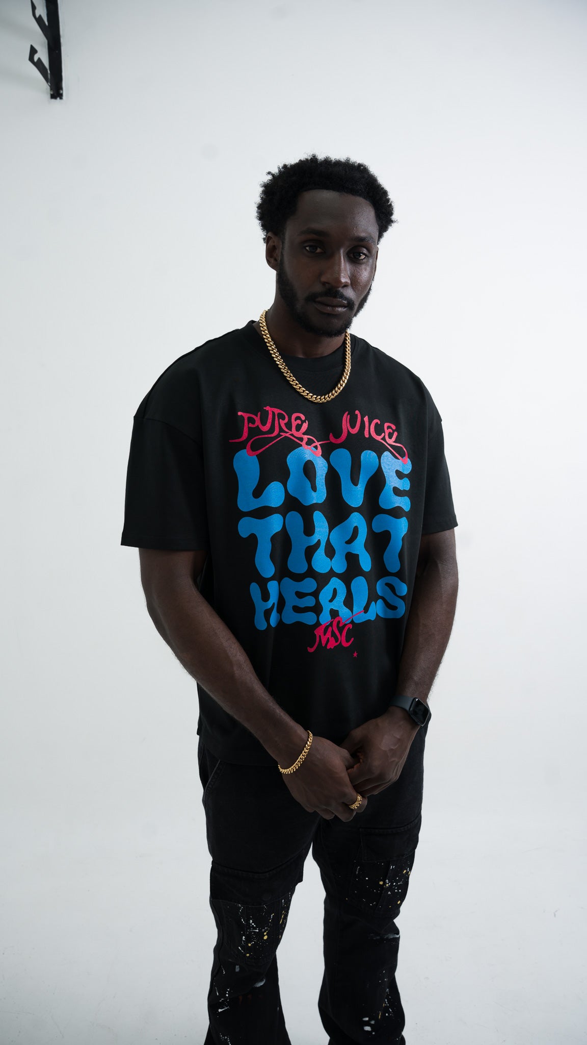 Love That Heals 2 Tee - Black/Blue