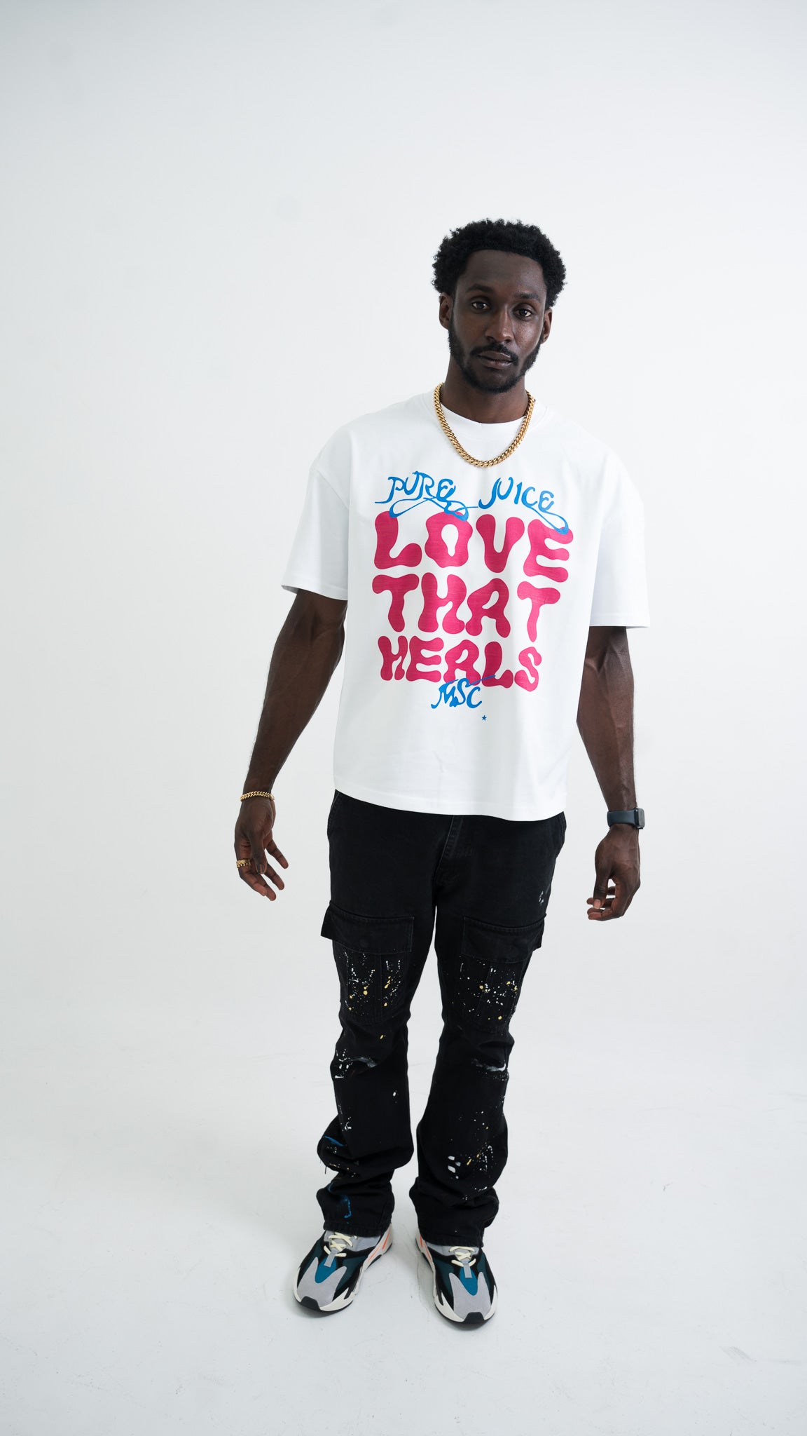 Love That Heals 2 Tee - White/Pink