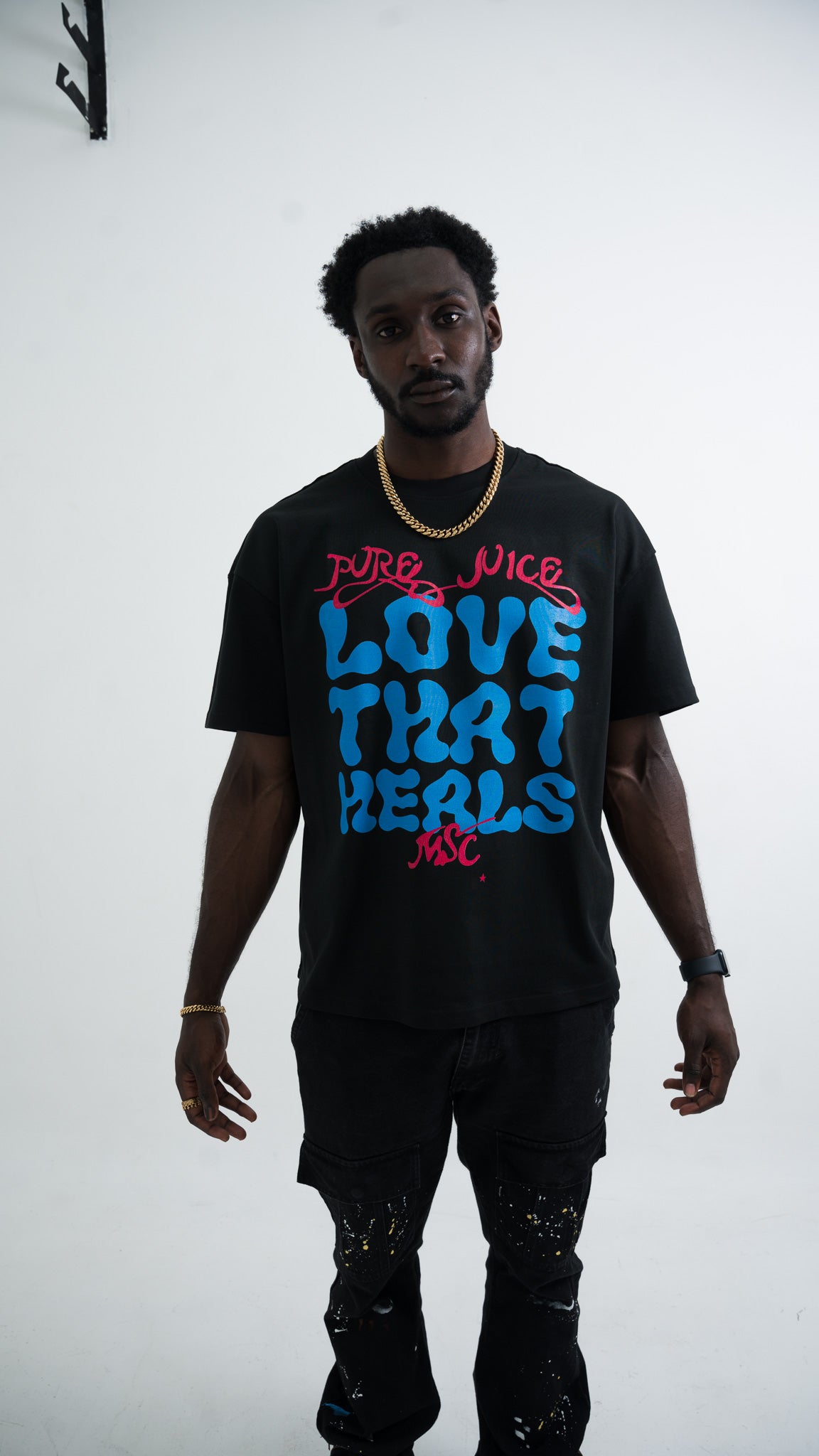 Love That Heals 2 Tee - Black/Blue