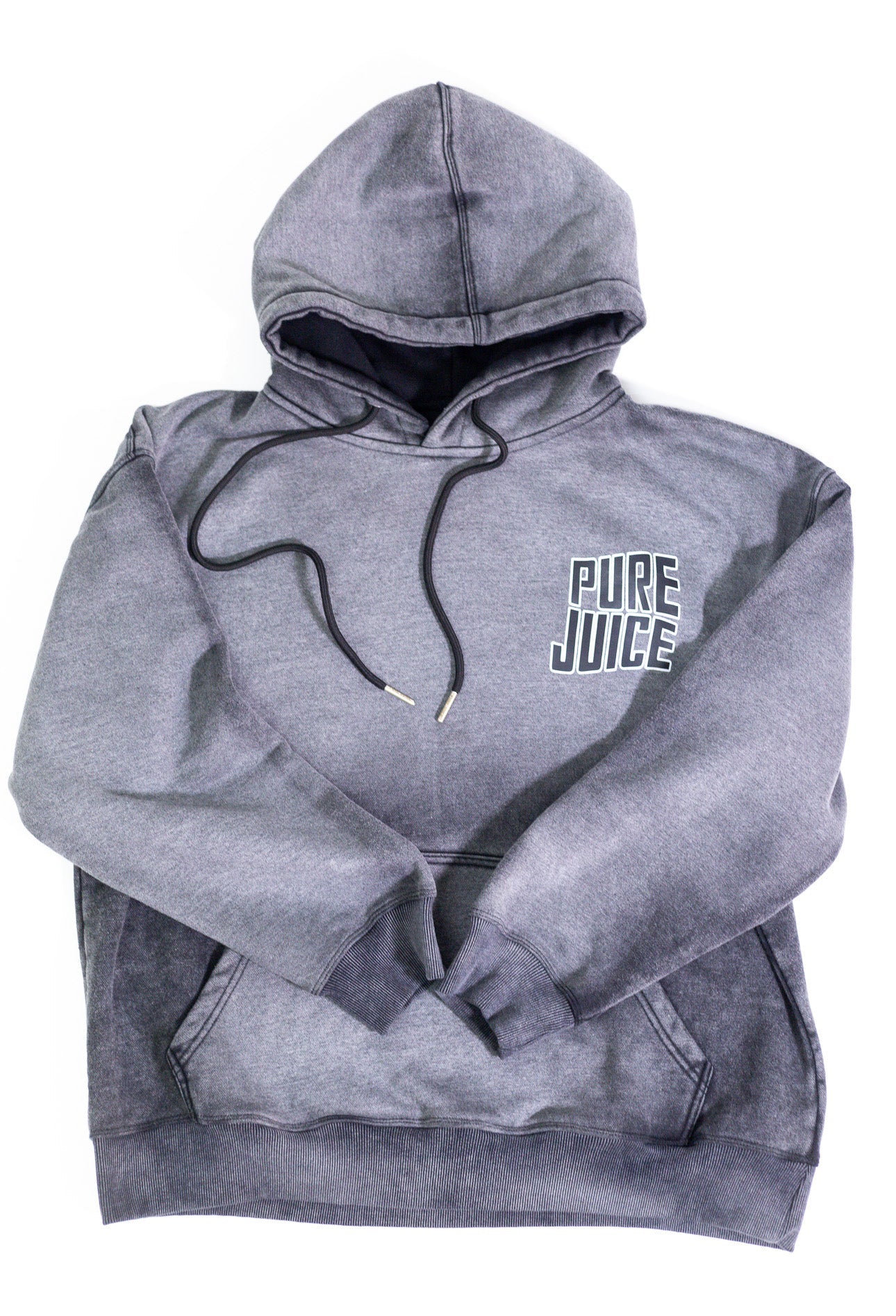 Acid Washed Pure Energy Tracksuit Hoodie - Grey